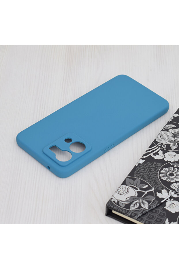 Double Structure Protective Case for Oppo Reno7 4G, Microfiber, Royal Blue - 3