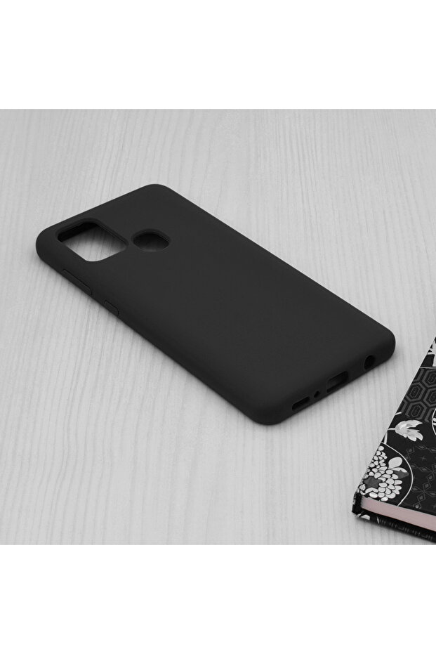 Double Structure Protective Case for Samsung Galaxy A21s, Microfiber, Titanium Black - 4