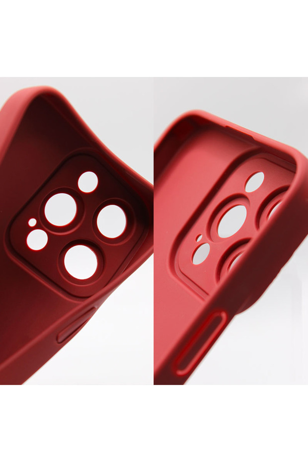 Silicone case for Apple iPhone 15 Pro Max, Fine Touch, Smooth feeling, Cherry - 3