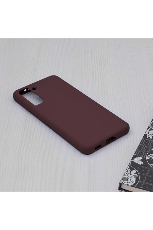 Double Structure Protective Case for Samsung Galaxy S21, Microfiber, Matte Burgundy - 4