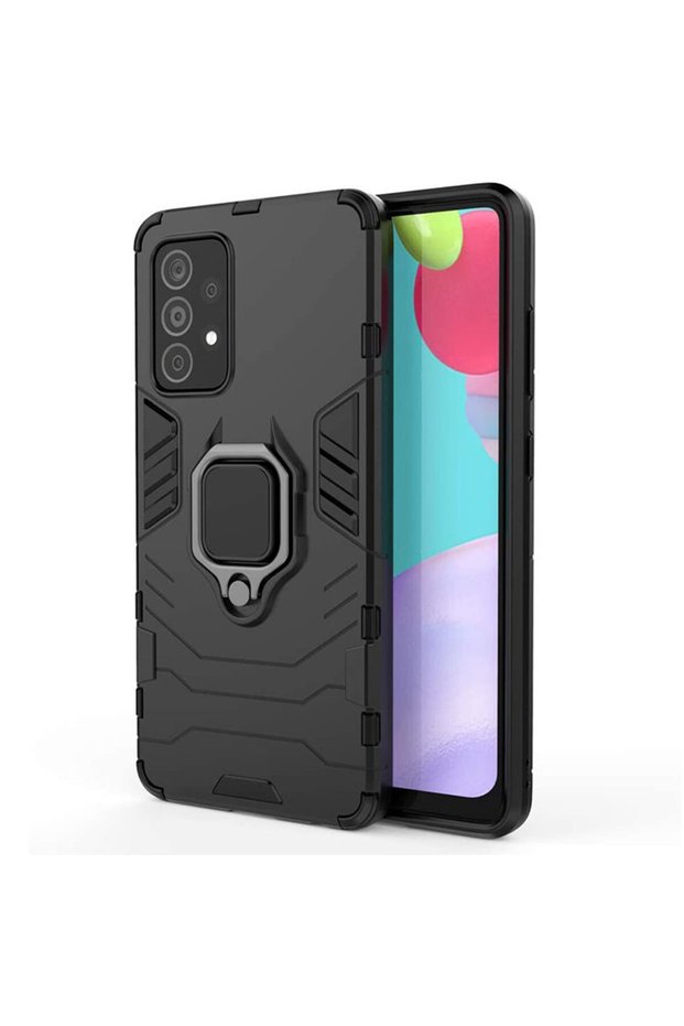 Protective case compatible with Samsung Galaxy A13 4G, Army Shield, Armor Ring Holder, Black