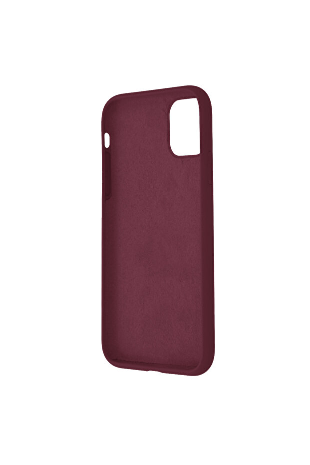 Double Structure Protective Case for iPhone 11, Microfiber, Matte Burgundy - 3