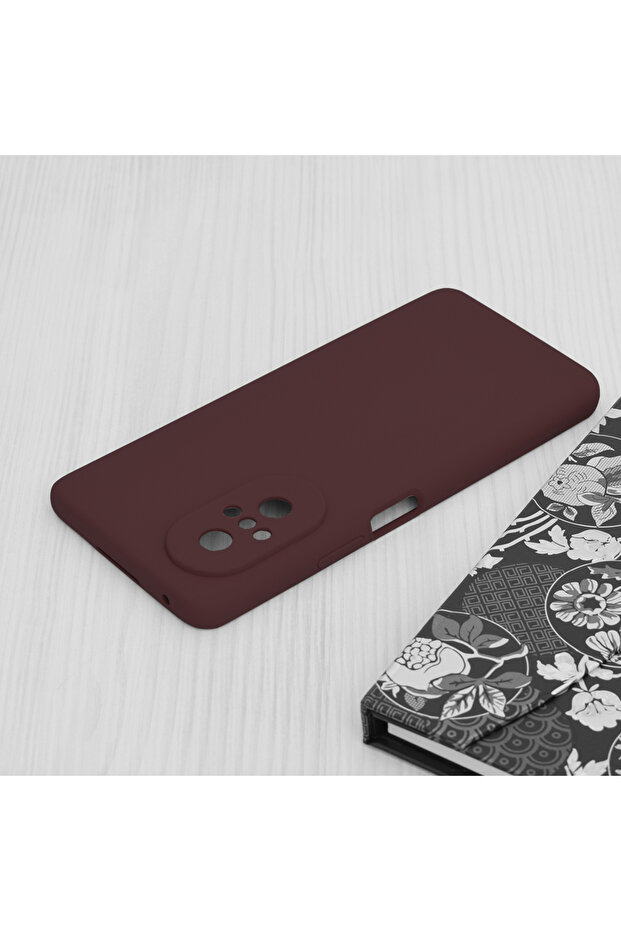 Double Structure Protective Case for Huawei nova 9 SE, Microfiber, Matte Cherry - 5