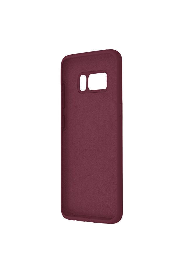 Double Structure Protective Case for Samsung Galaxy S8, Microfiber, Matte Burgundy - 3