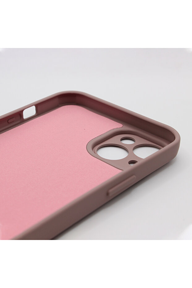 Silicone Case for Iphone 14 Plus Microfiber Interior, Camera Protection, Nude - 3