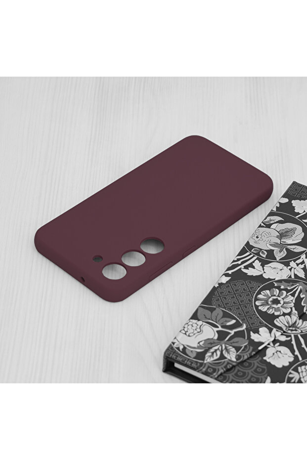 Double Structure Protective Case for Samsung Galaxy S23, Microfiber, Matte Burgundy - 4
