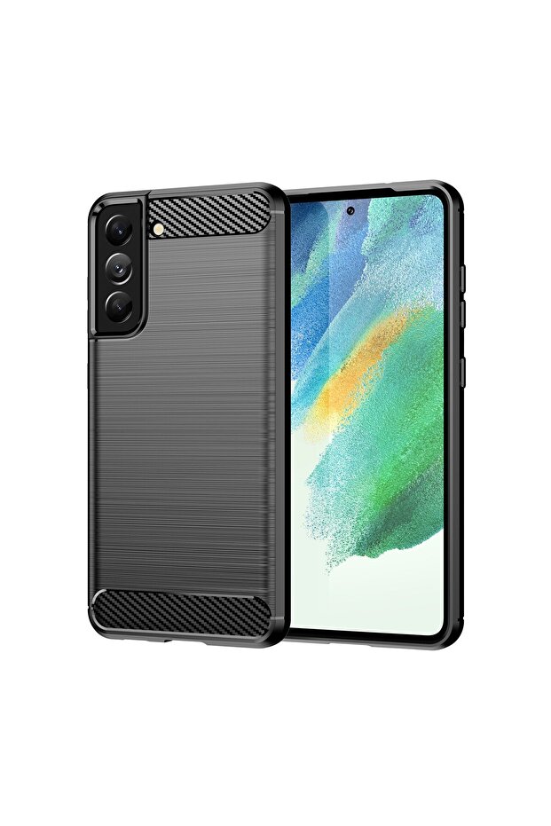 Protective case compatible with Samsung Galaxy S21 FE, Anti-slip function, TPU, Black - 1