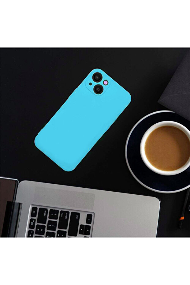 Silicone Case for Apple Iphone 14 Plus, Single Camera Ultra Safe, Turquoise - 2