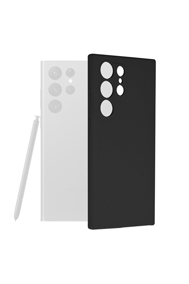 Double Structure Protective Case for Samsung Galaxy S23 Ultra, Microfiber, Titanium Black - 1