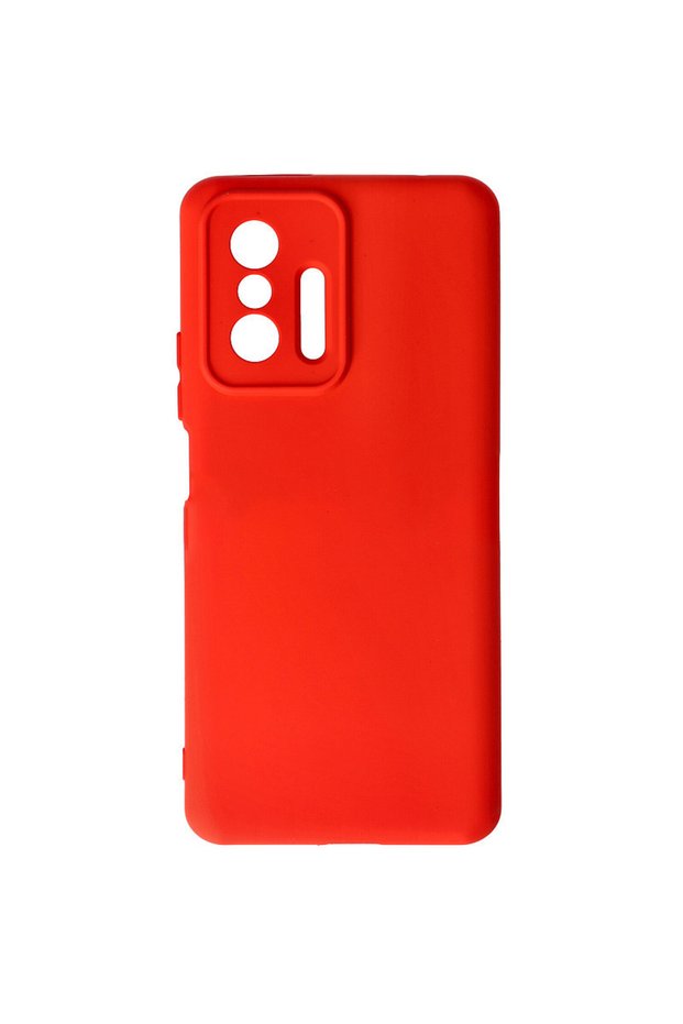 Silicone Case for Xiaomi 11T Pro 5G, Microfiber, Ultra Safe Camera, Protect Tech, Red