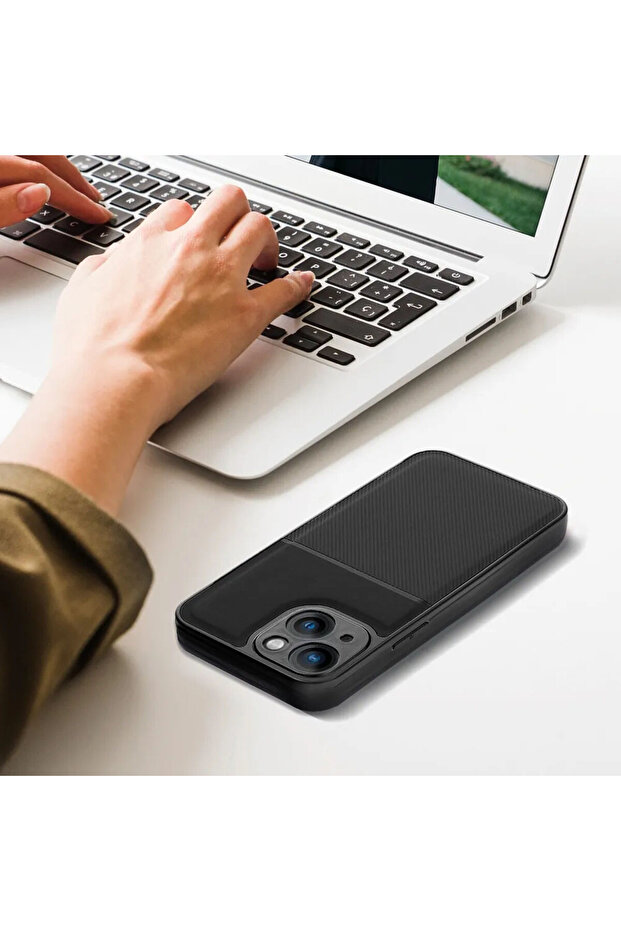 Protective Case for Apple iPhone 15, Camera Protection, Hard PC Material, Black - 5