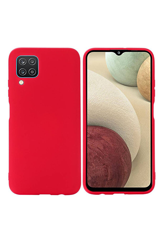 Silicone case for Samsung Galaxy A12, Red - 1