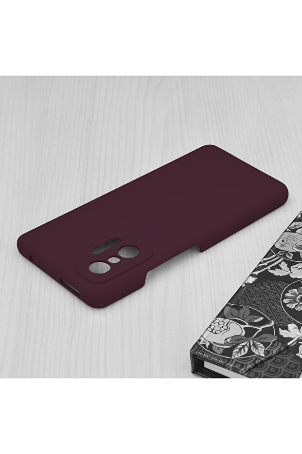 Double Structure Protective Case for Xiaomi 11T / 11T Pro, Microfiber, Matte Cherry - 5