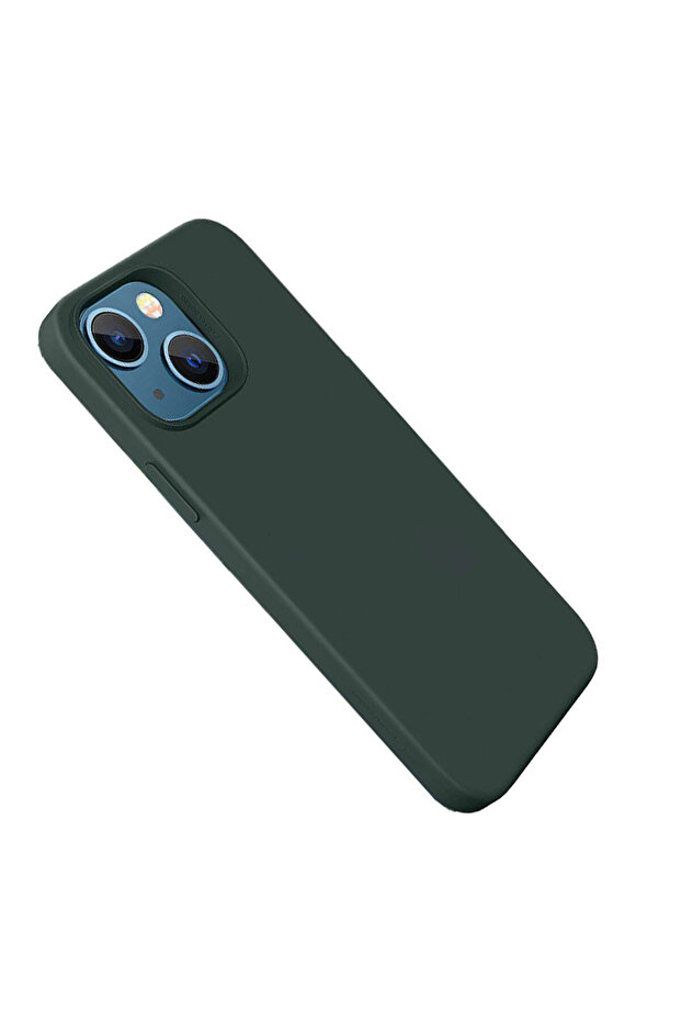 Silicone case for Apple iPhone 13 Pro Max, Magsafe, Microfiber, Green - 3