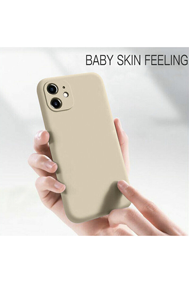 Silicone Case for Apple Iphone 14 Pro Max, Microfiber, Camera Protection, Beige - 4