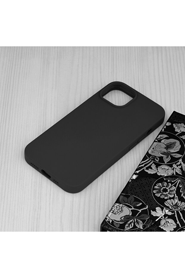 Double Structure Protective Case for iPhone 14, Microfiber, Titanium Black - 3