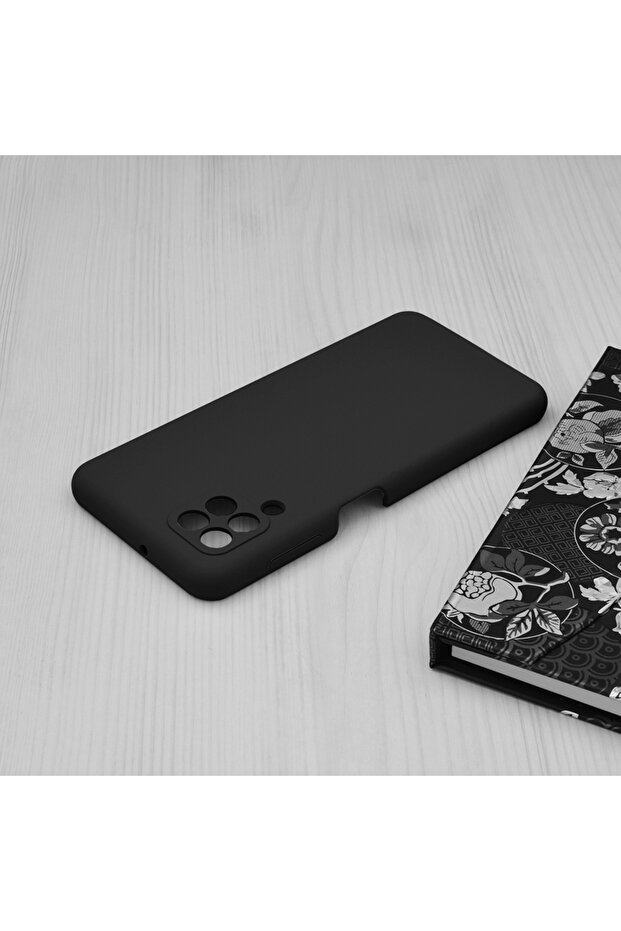 Double Structure Protective Case for Samsung Galaxy A22 4G, Microfiber, Titanium Black - 4