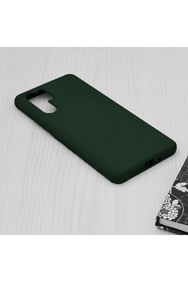 Silicone case for Huawei P30 Pro, Microfiber, Dark Green - 3