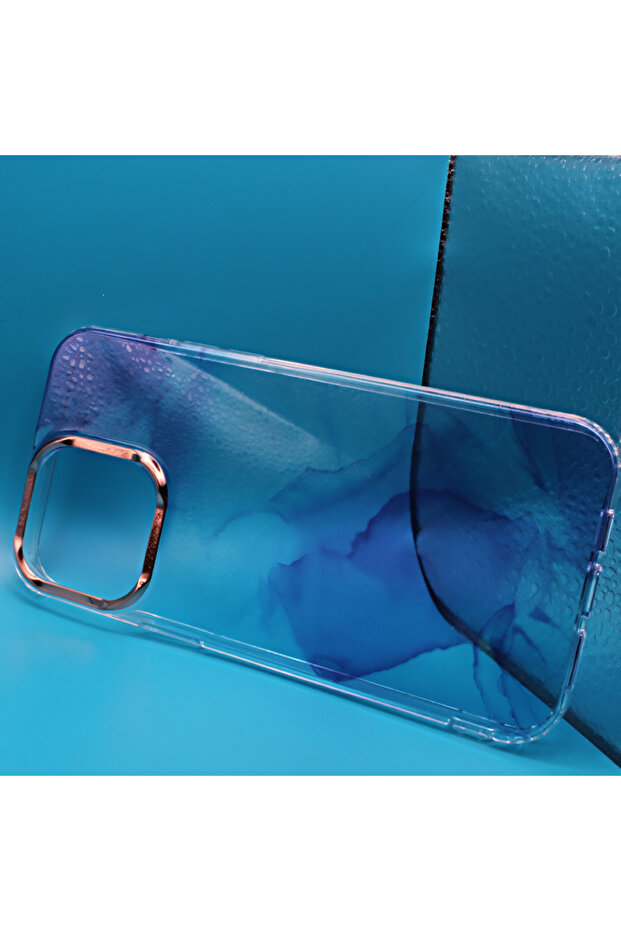 Case for Apple IPhone 14 Pro Max, Watercolor Glitter Gradient Design, Blue - 2