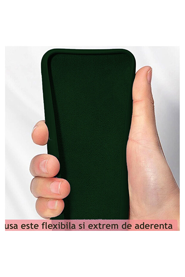 Silicone case for Huawei P30 Pro, Microfiber, Dark Green - 4