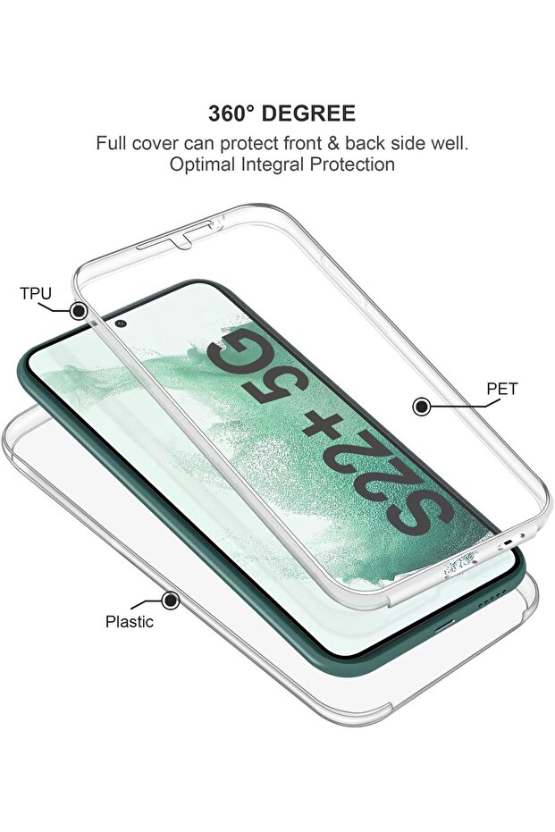 Case and screen protector for Samsung S22 Plus 5G TPU, Transparent - 4