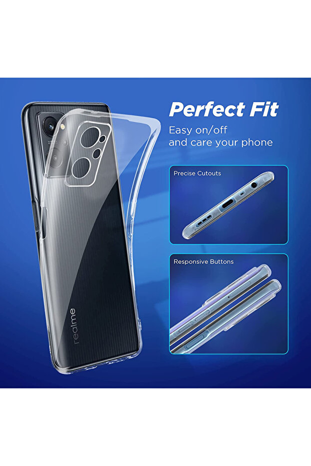 Husa de silicon solid 2mm pentru Realme 9i, Transparent - 2