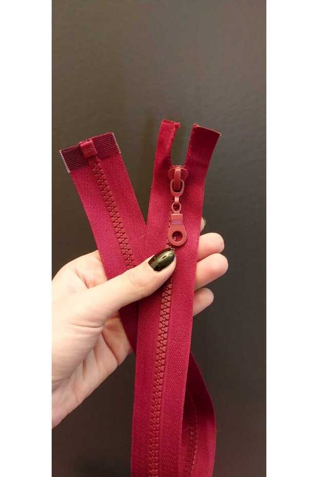52X3 cm Toothed Burgundy Zipper
