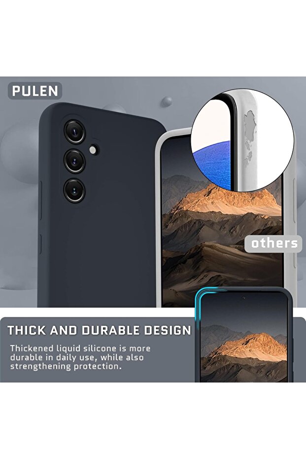 Phone case/screen protector set, Plastic, Compatible with Samsung Galaxy A54, Black - 5