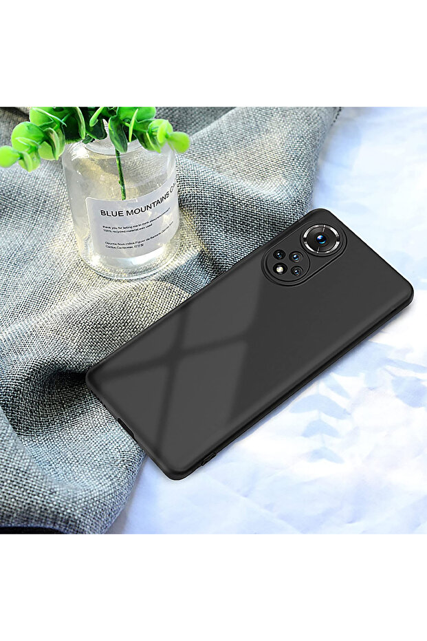 Silicone case compatible with Honor 50 / Huawei Nova 9, Black - 4