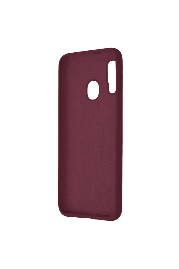 Double Structure Protective Case for Samsung Galaxy A20e, Microfiber, Matte Burgundy - 3