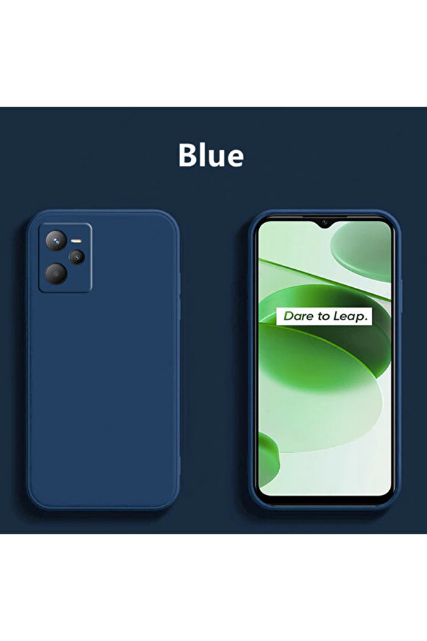Silicone case compatible with Realme C35, Navy Blue - 3
