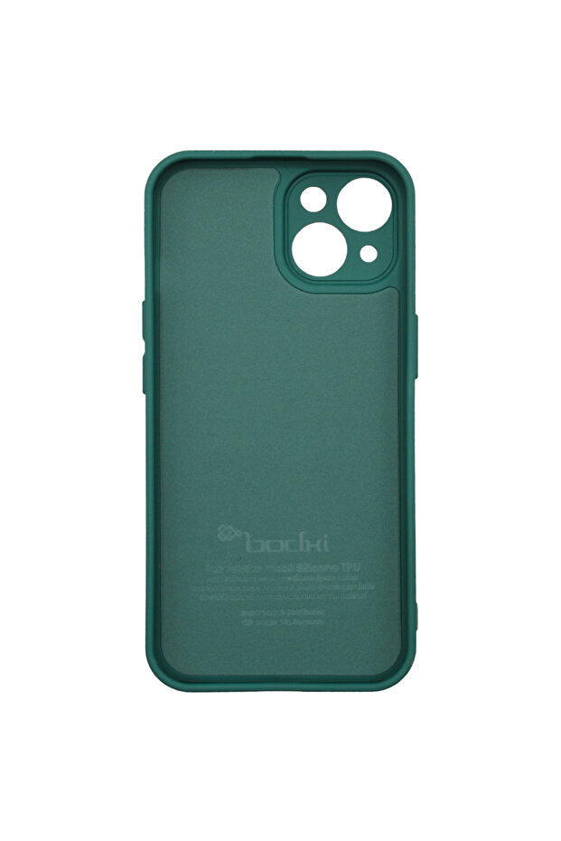 Silicone Case for Iphone 14 Microfiber Interior, Camera Protection, Green - 6