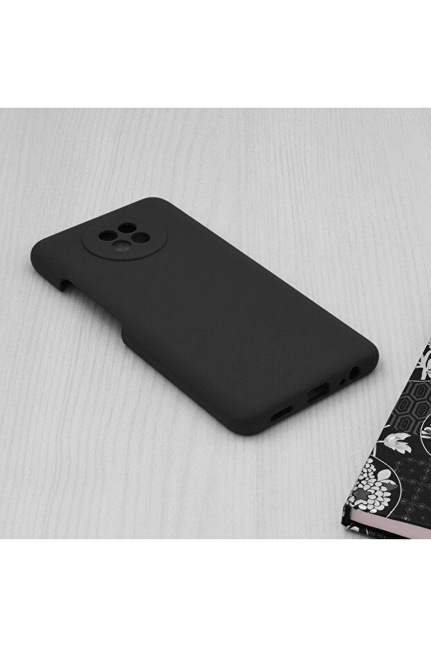 Double Structure Protective Case for Xiaomi Redmi Note 9T, Microfiber, Titanium Black - 5