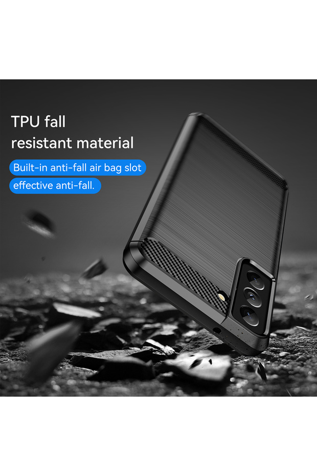 Protective case compatible with Samsung Galaxy S21 FE, Anti-slip function, TPU, Black - 5