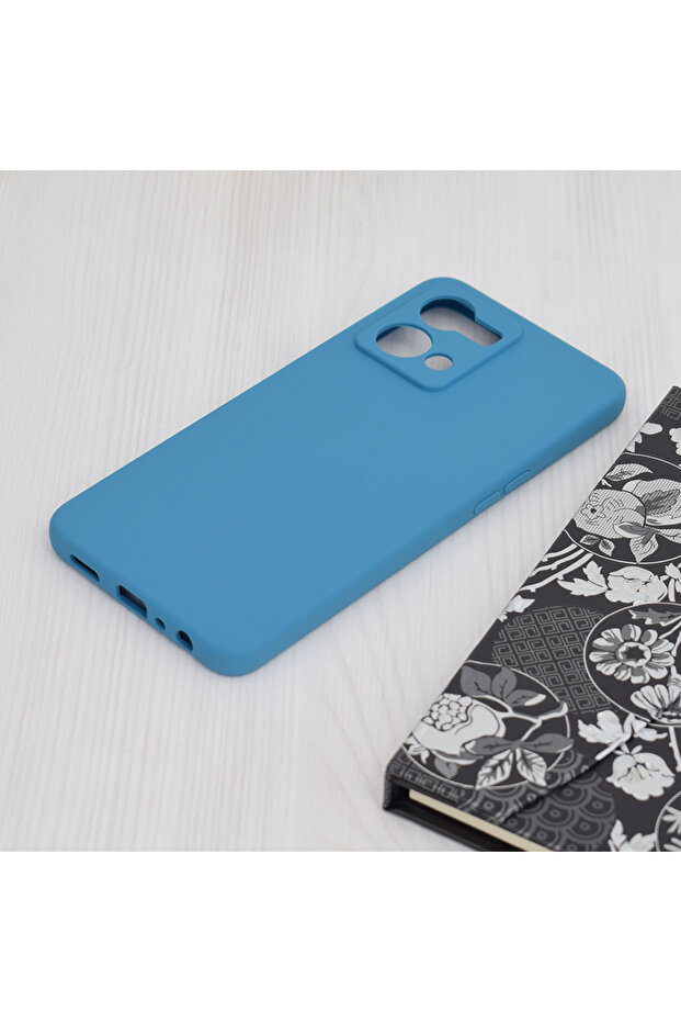 Double Structure Protective Case for Oppo Reno7 4G, Microfiber, Royal Blue - 4