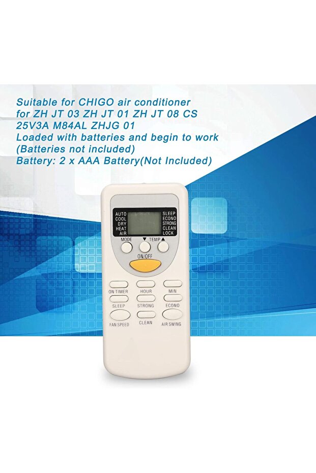 Replacement Remote Control for Chigo Air Conditioners ZH/JT-03 ZH/JT-01 ZH/JT-08 CS 25V3A M84AL ZH/J - 7