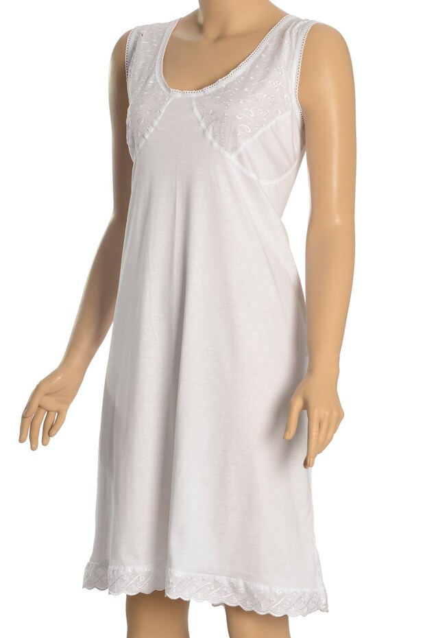 Kadın Beyaz Kombinezon - 1