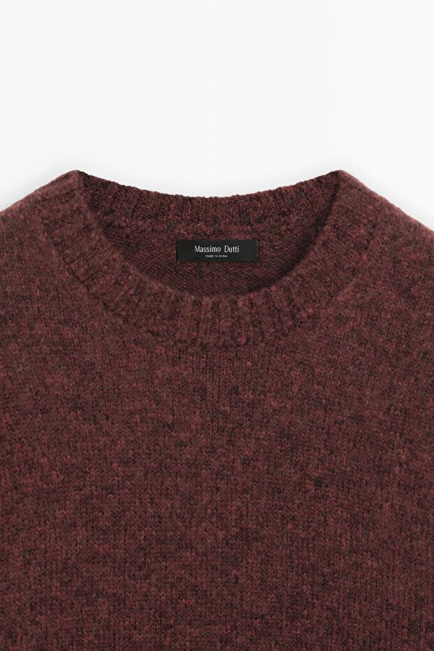 Bisiklet yaka yün karışımlı kazak - 6