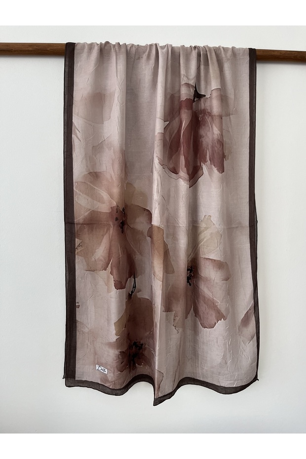 Desenli Bambu Kraş Şal - 1