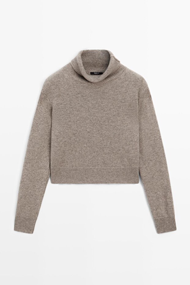 Kısa kaşmir triko kazak - 1