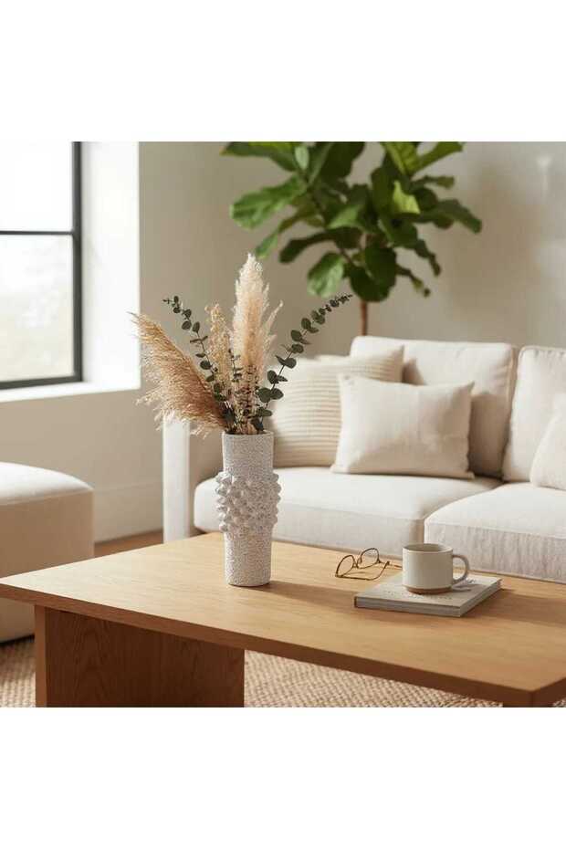 مزهرية سيراميك اسطوانية بلمسة عصرية - 1