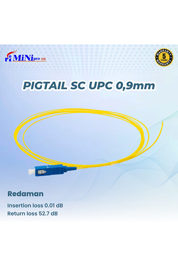 SC/UPC Fiber Cable Pigtail 0.9mm Single Model-1Meter,Low Loss 0.01dB for Patch Panel - 4
