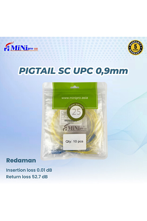 SC/UPC Fiber Cable Pigtail 0.9mm Single Model-1Meter,Low Loss 0.01dB for Patch Panel - 6