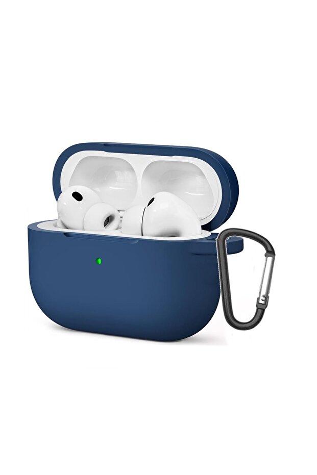 حافظة سماعات Airpods Pro 3 من السيليكون الناعم باللون الأزرق الداكن