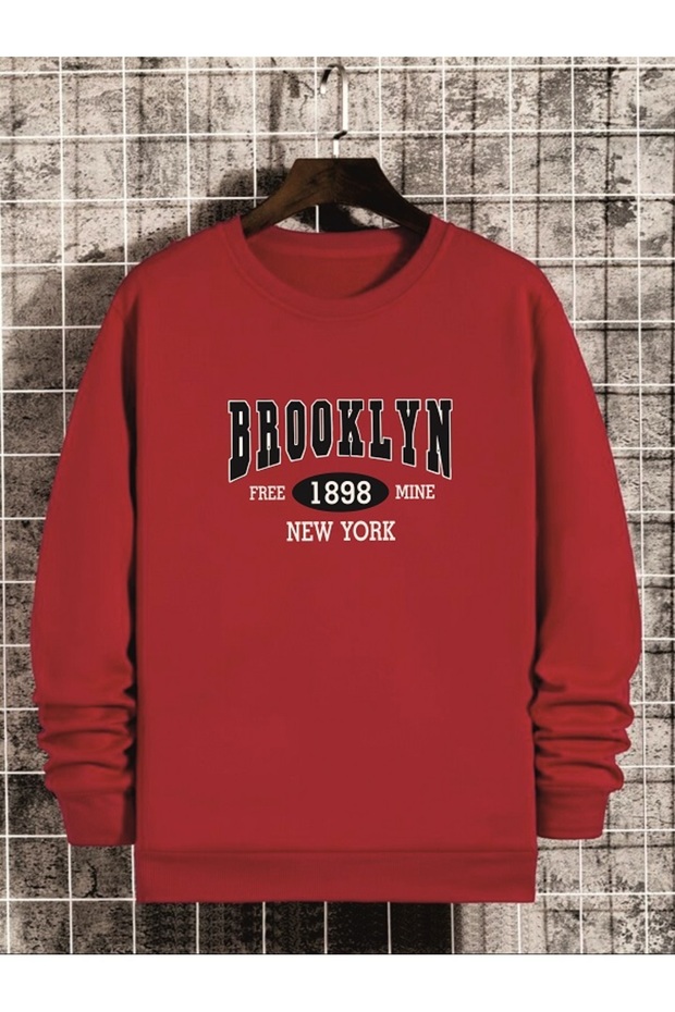Sıfır Yaka on Broklyn Printed Women'S/Men's Owersiz