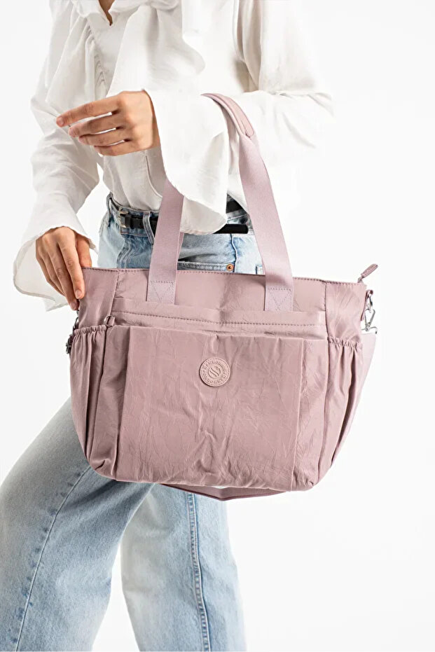 Women's Large Size Long Strap Parachute Fabric Hand & Shoulder Bag - Daily College