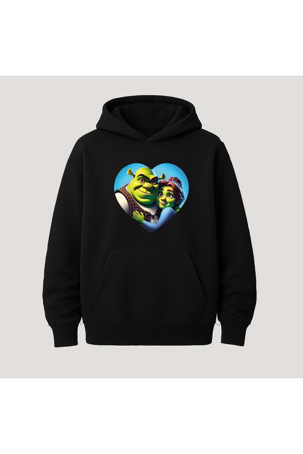 Shrek Printed Kangaroo Pocket Cotton Hooded Long Sleeve Hoodie Sweatshirt