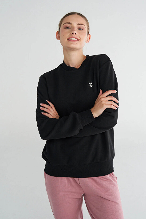 T-Pulse Regular Kadın Siyah Sweatshirt - 1