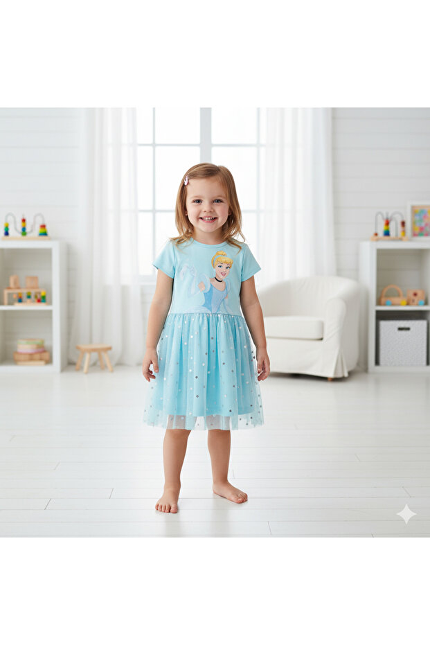 PRINCESS SOFIA - GIRL'S TULLE DRESS 100% COTTON | MESH 100% POLYESTER|