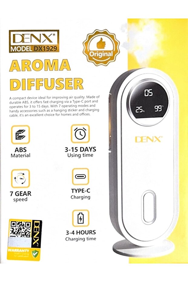 Rechargeable Aromatherapy Diffuser with USB Port from Denx, Aromatherapy Oil Humidifier with LED Scr - 2